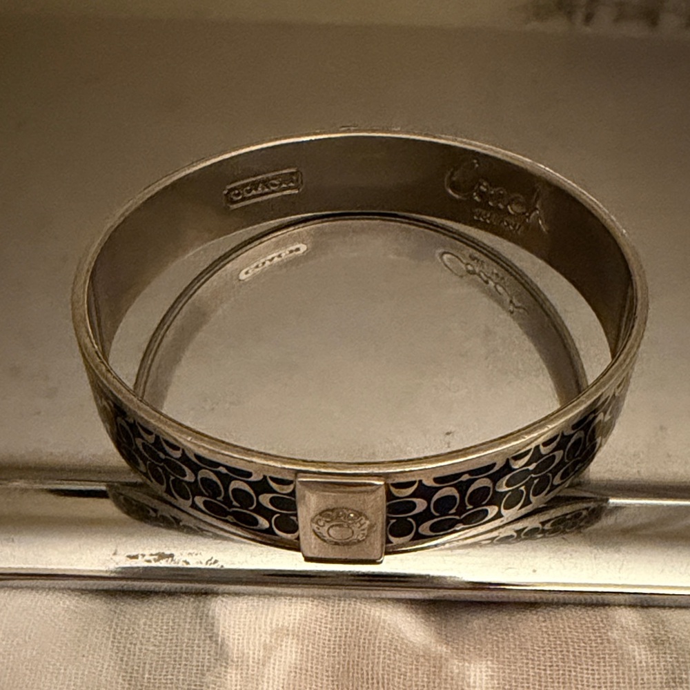Coach Silver and Black Bracelet